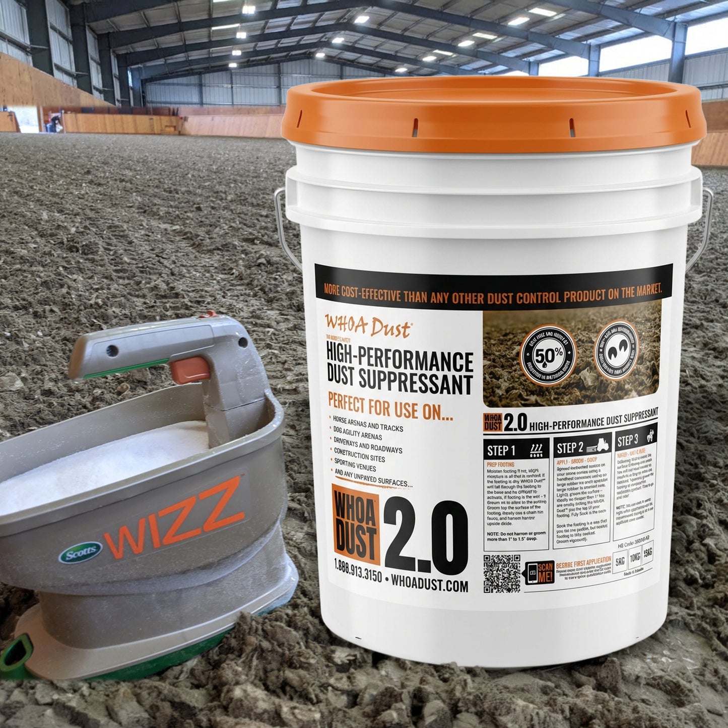 WHOA Dust® for Horse Arenas